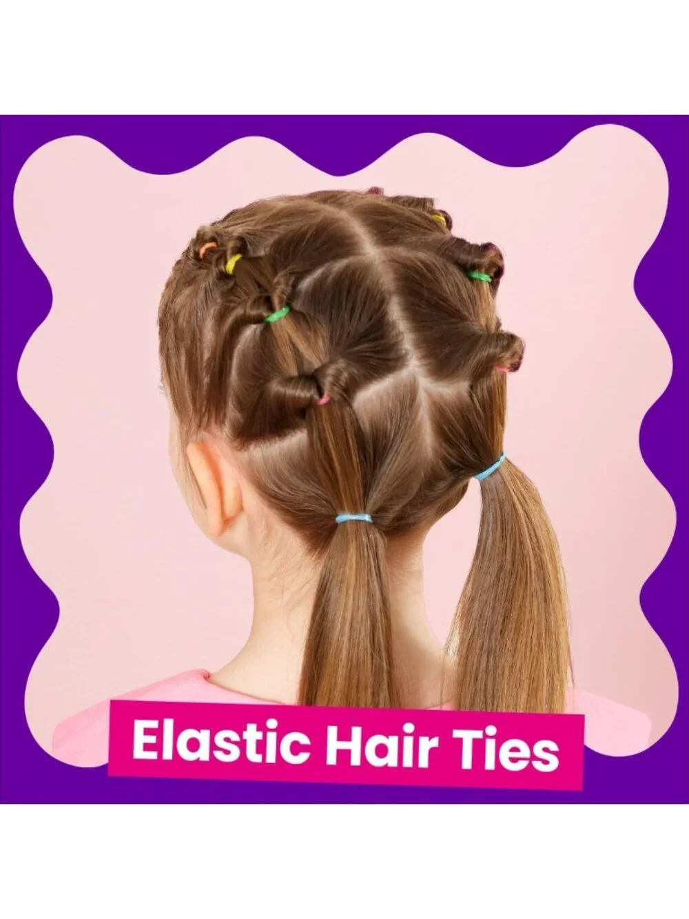 Colorful Elastic Hair Bands for Toddlers & Teens - Mini Rubber Hair Ties Set